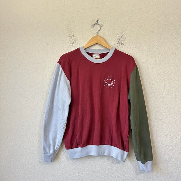 FORDAYS Sweatshirt Colorblock Pullover Crew Neck Cotton Athleisure - Picture 1 of 6